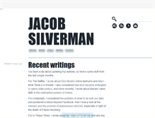 Tablet Screenshot of jacobsilverman.com